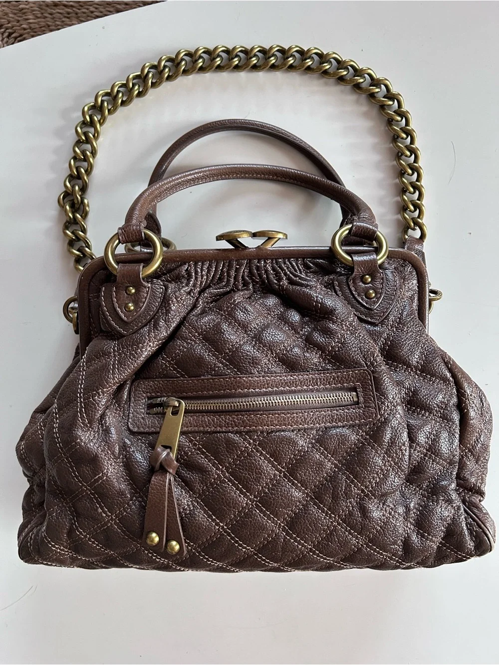 Marc Jacobs Original 2000s Stam Bag – Brown Quilted Leather